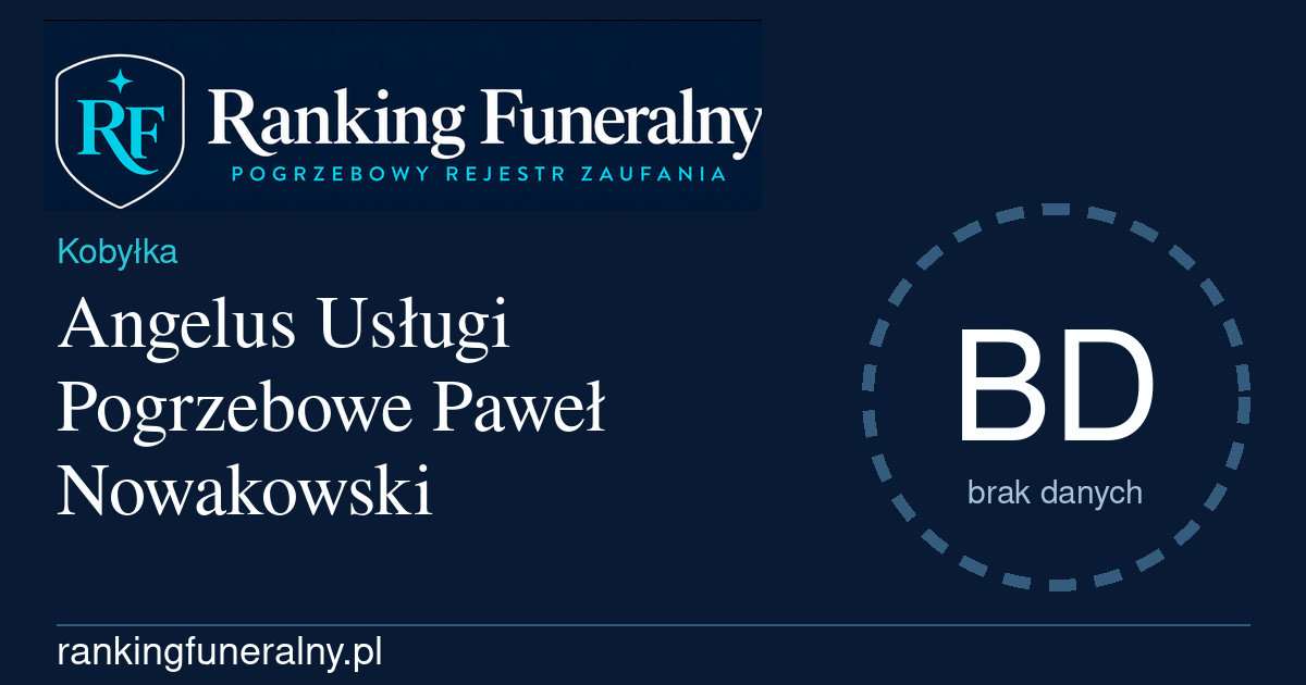 Angelus Usługi Pogrzebowe Paweł Nowakowski - badge poziomy