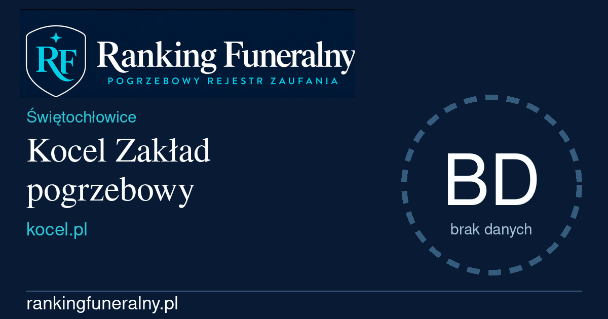 Kocel Zakład pogrzebowy - badge poziomy