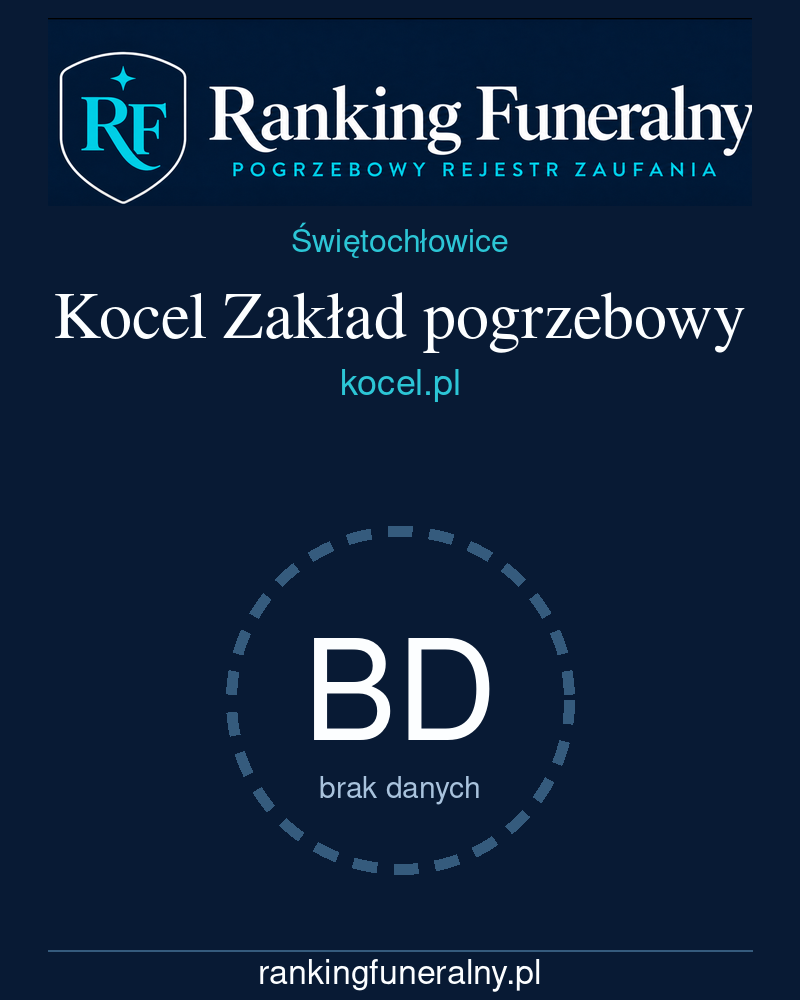 Kocel Zakład pogrzebowy - badge pionowy
