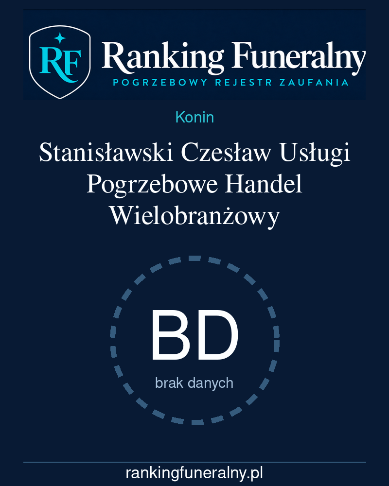Stanisławski Czesław Usługi Pogrzebowe Handel Wielobranżowy - badge pionowy