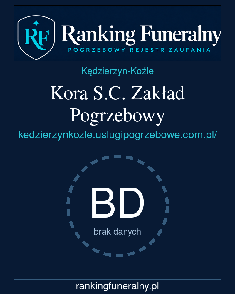 Kora S.C. Zakład Pogrzebowy - badge pionowy
