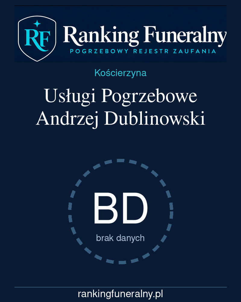 Usługi Pogrzebowe Andrzej Dublinowski - badge pionowy