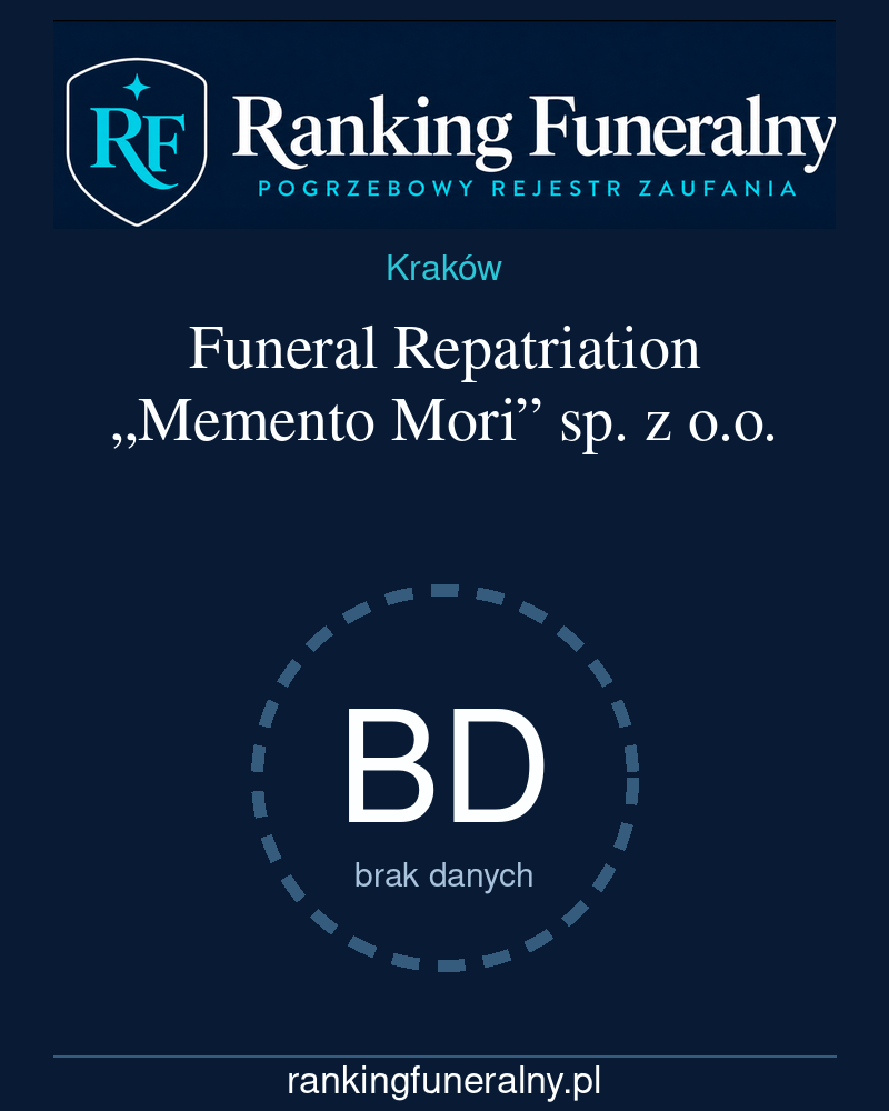 Funeral Repatriation „Memento Mori” sp. z o.o. - badge pionowy