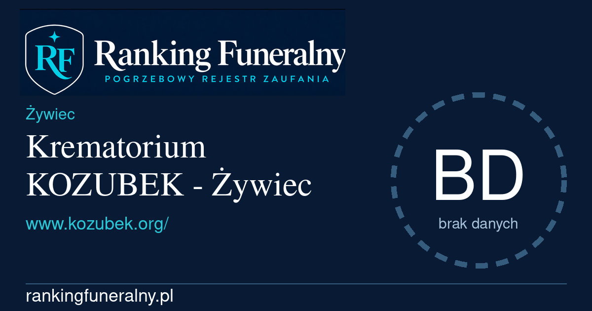 Krematorium KOZUBEK - Żywiec - badge poziomy