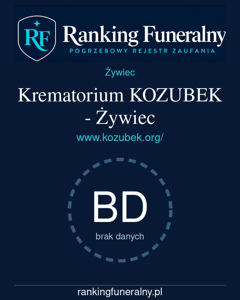 Krematorium KOZUBEK - Żywiec - badge pionowy