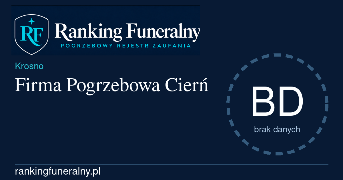 Firma Pogrzebowa Cierń - badge poziomy