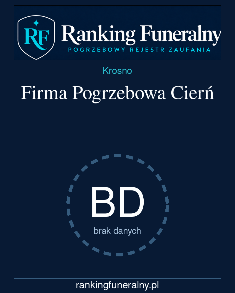 Firma Pogrzebowa Cierń - badge pionowy