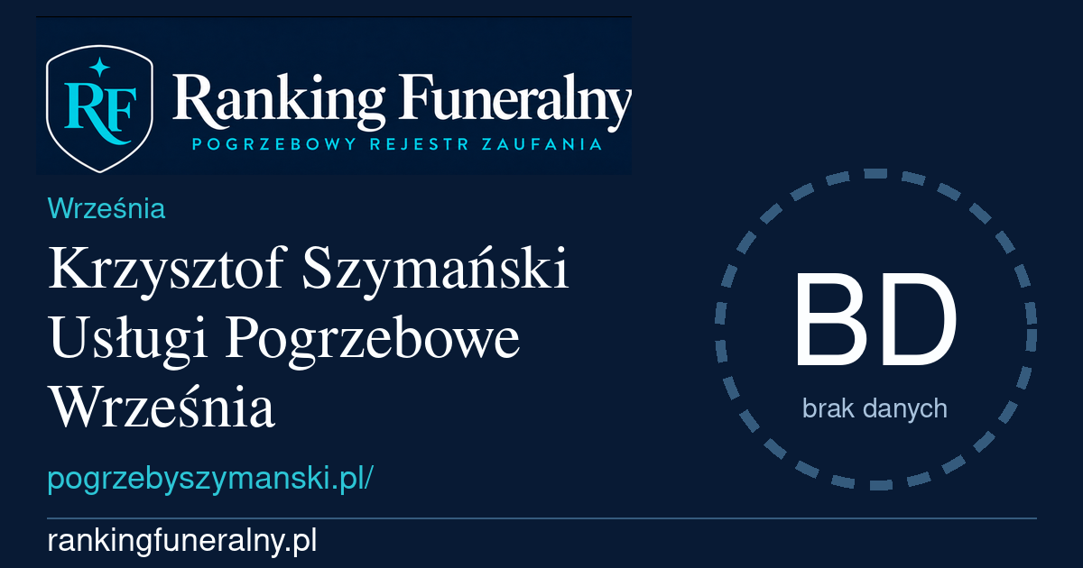 Krzysztof Szymański Usługi Pogrzebowe Września - badge poziomy