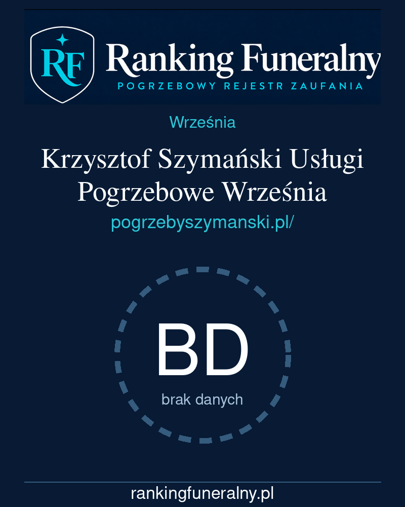 Krzysztof Szymański Usługi Pogrzebowe Września - badge pionowy