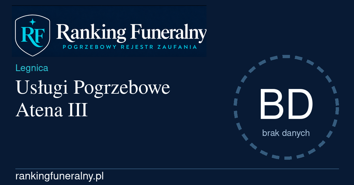 Usługi Pogrzebowe Atena III - badge poziomy