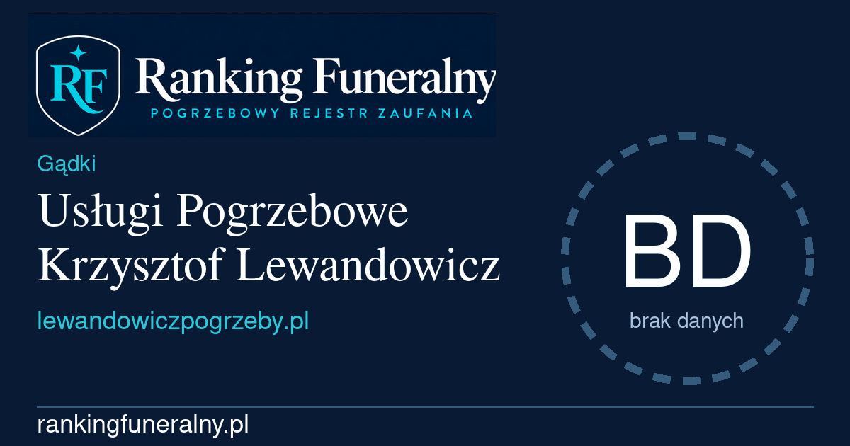 Usługi Pogrzebowe Krzysztof Lewandowicz - badge poziomy