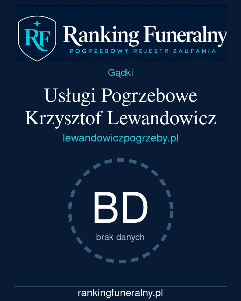 Usługi Pogrzebowe Krzysztof Lewandowicz - badge pionowy