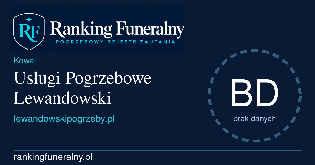 Usługi Pogrzebowe Lewandowski - badge poziomy