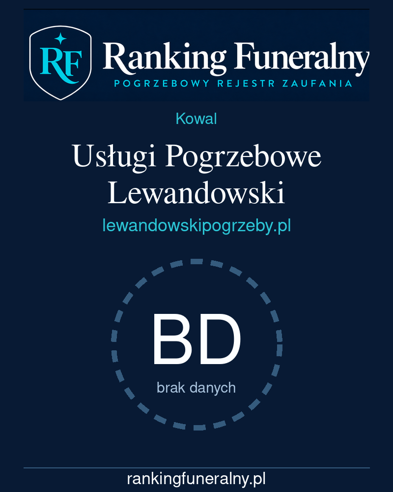 Usługi Pogrzebowe Lewandowski - badge pionowy