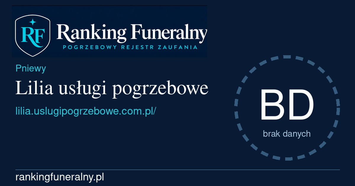 Lilia usługi pogrzebowe - badge poziomy