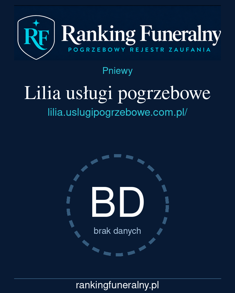 Lilia usługi pogrzebowe - badge pionowy