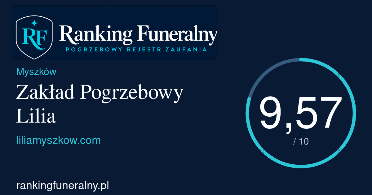Zakład Pogrzebowy Lilia - badge poziomy