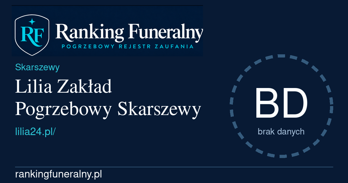 Lilia Zakład Pogrzebowy Skarszewy - badge poziomy