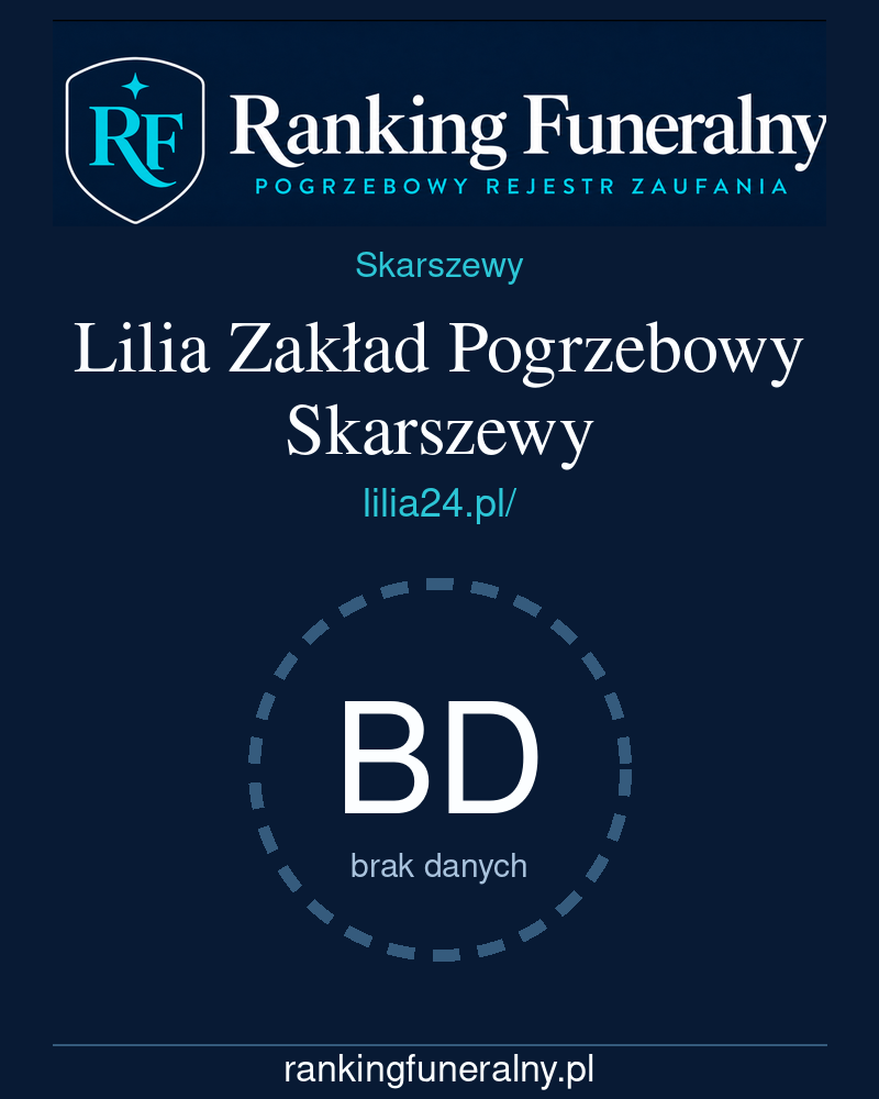 Lilia Zakład Pogrzebowy Skarszewy - badge pionowy