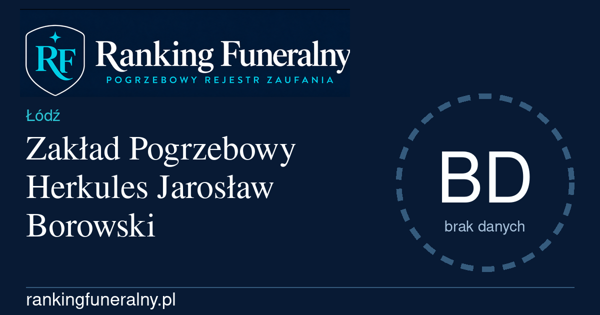 Zakład Pogrzebowy Herkules Jarosław Borowski - badge poziomy