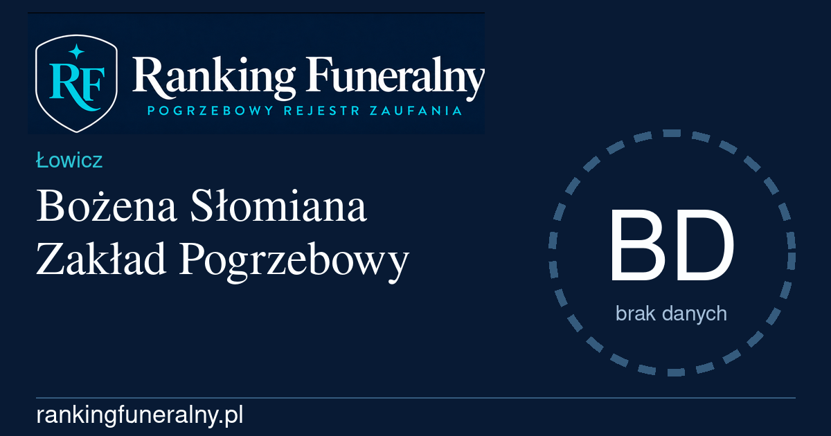 Bożena Słomiana Zakład Pogrzebowy - badge poziomy