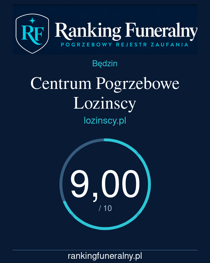 Centrum Pogrzebowe Lozinscy - badge pionowy