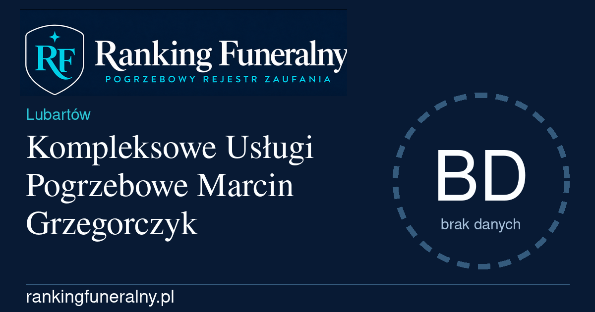 Kompleksowe Usługi Pogrzebowe Marcin Grzegorczyk - badge poziomy