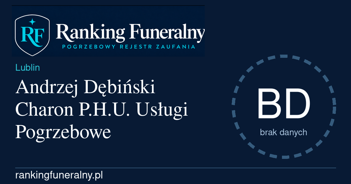 Andrzej Dębiński Charon P.H.U. Usługi Pogrzebowe - badge poziomy