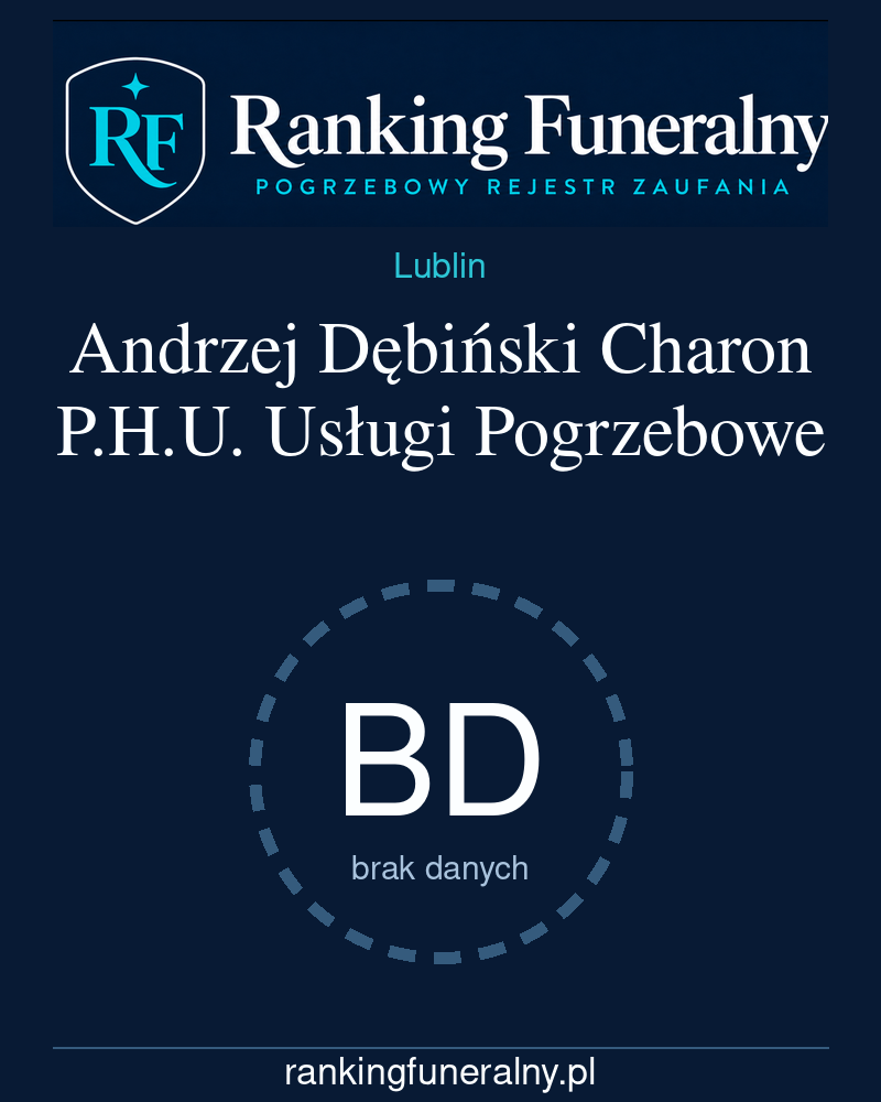 Andrzej Dębiński Charon P.H.U. Usługi Pogrzebowe - badge pionowy