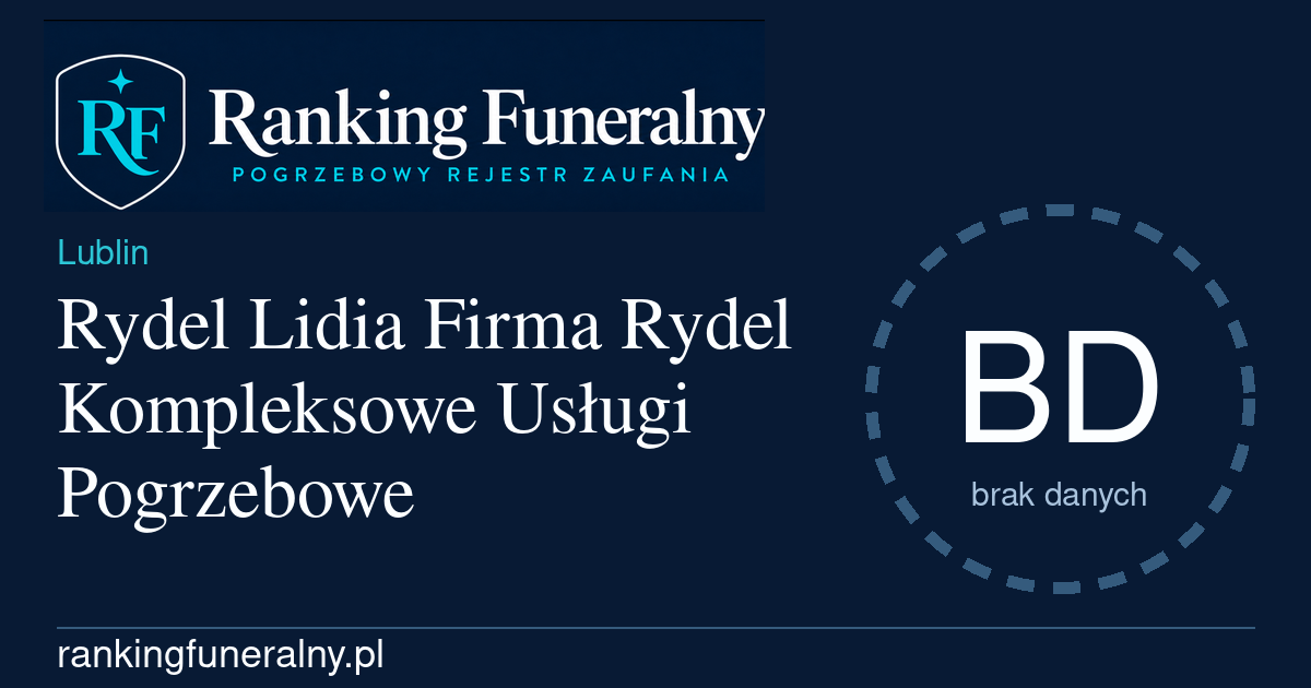 Rydel Lidia Firma Rydel Kompleksowe Usługi Pogrzebowe - badge poziomy
