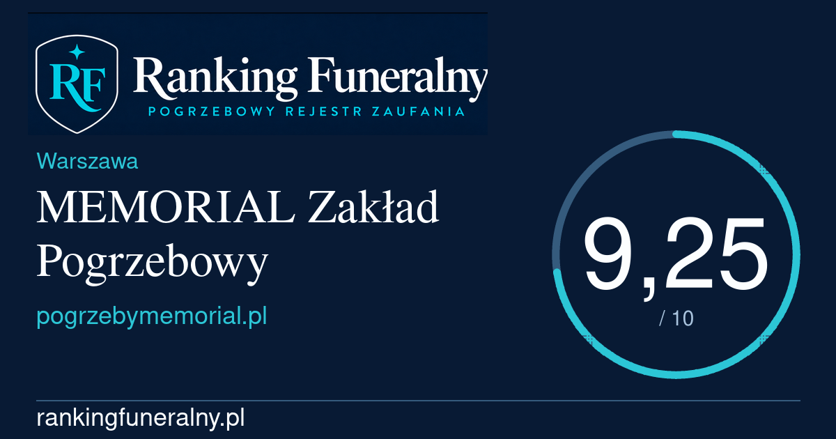 MEMORIAL Zakład Pogrzebowy - badge poziomy