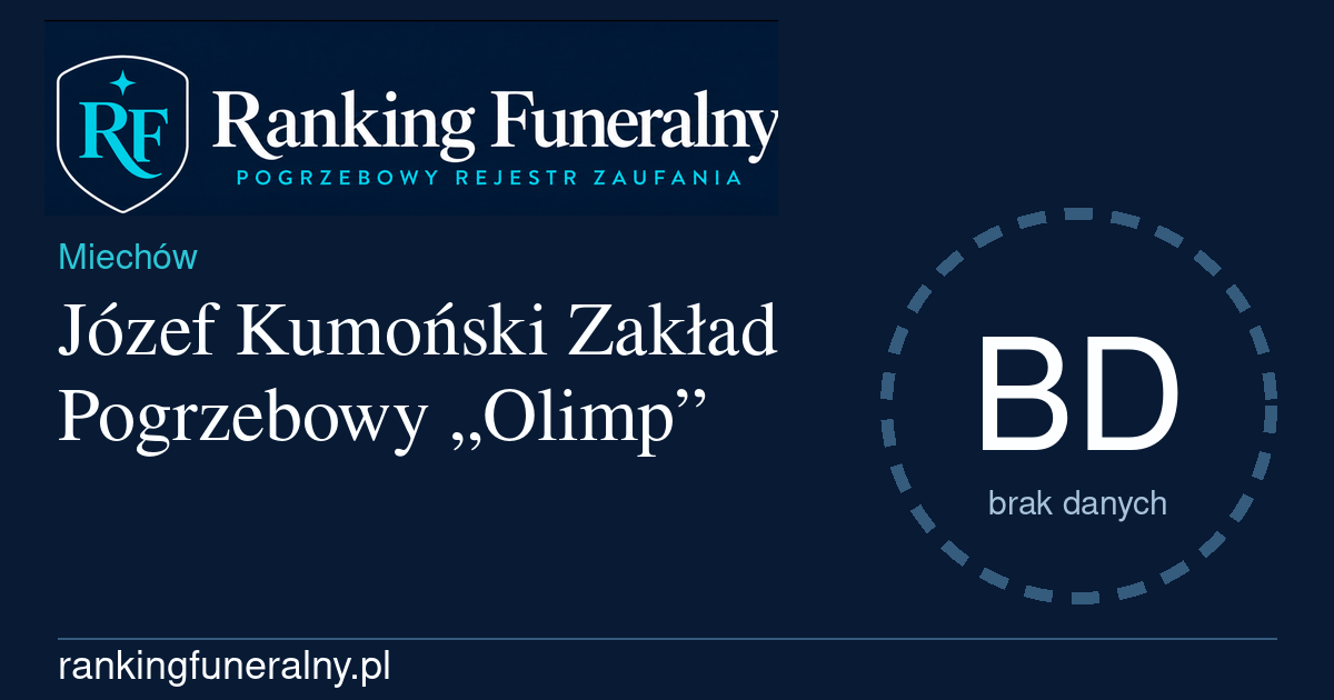 Józef Kumoński Zakład Pogrzebowy „Olimp” - badge poziomy