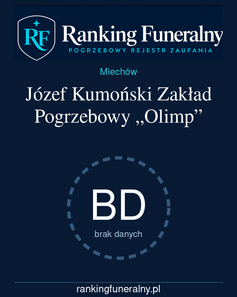 Józef Kumoński Zakład Pogrzebowy „Olimp” - badge pionowy
