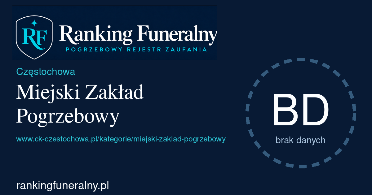 Miejski Zakład Pogrzebowy - badge poziomy