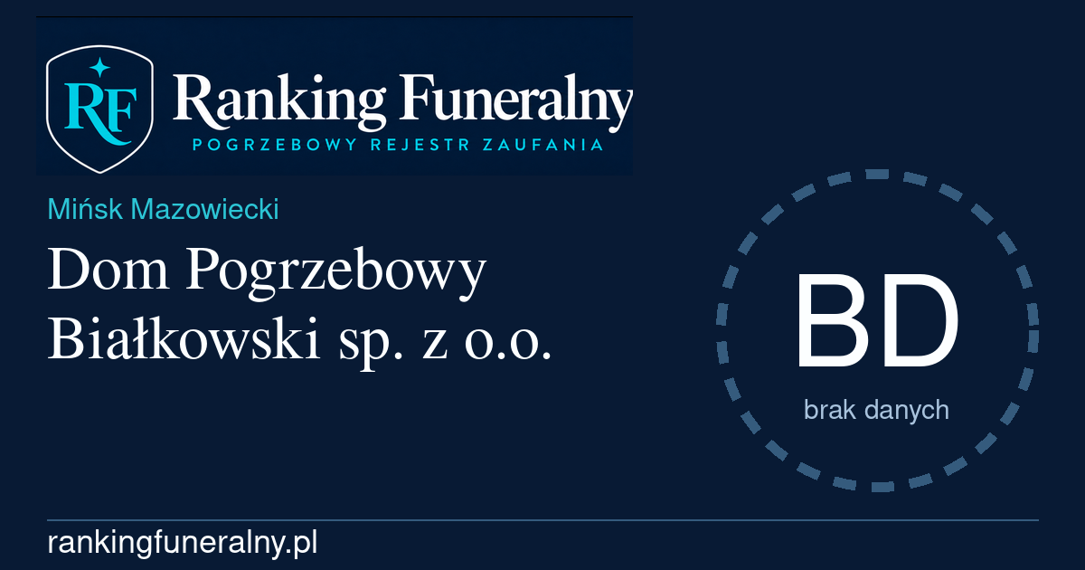 Dom Pogrzebowy Białkowski sp. z o.o. - badge poziomy