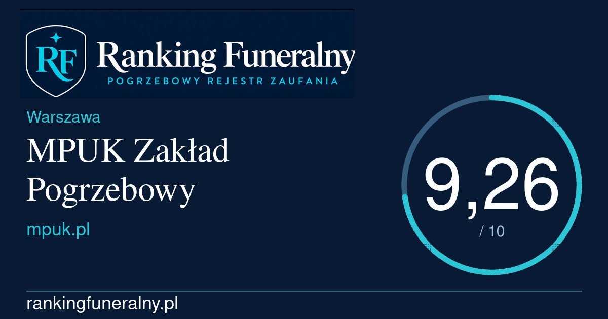 MPUK Zakład Pogrzebowy - badge poziomy