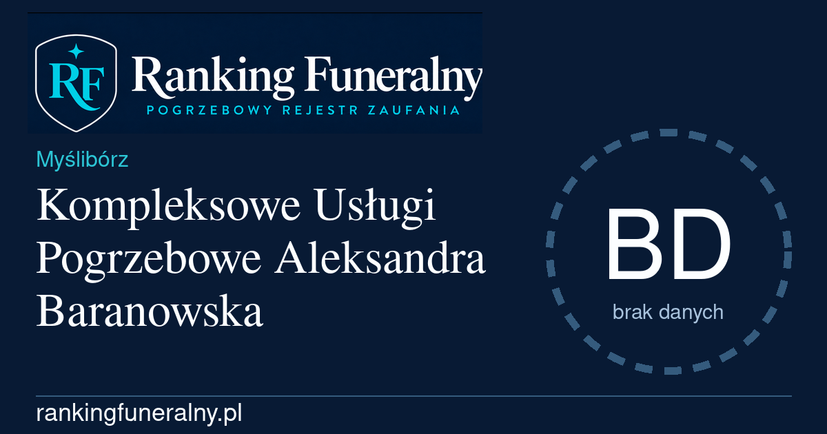 Kompleksowe Usługi Pogrzebowe Aleksandra Baranowska - badge poziomy