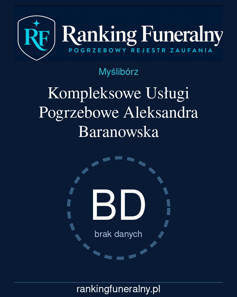Kompleksowe Usługi Pogrzebowe Aleksandra Baranowska - badge pionowy