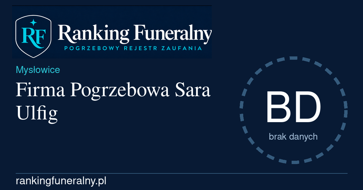 Firma Pogrzebowa Sara Ulfig - badge poziomy