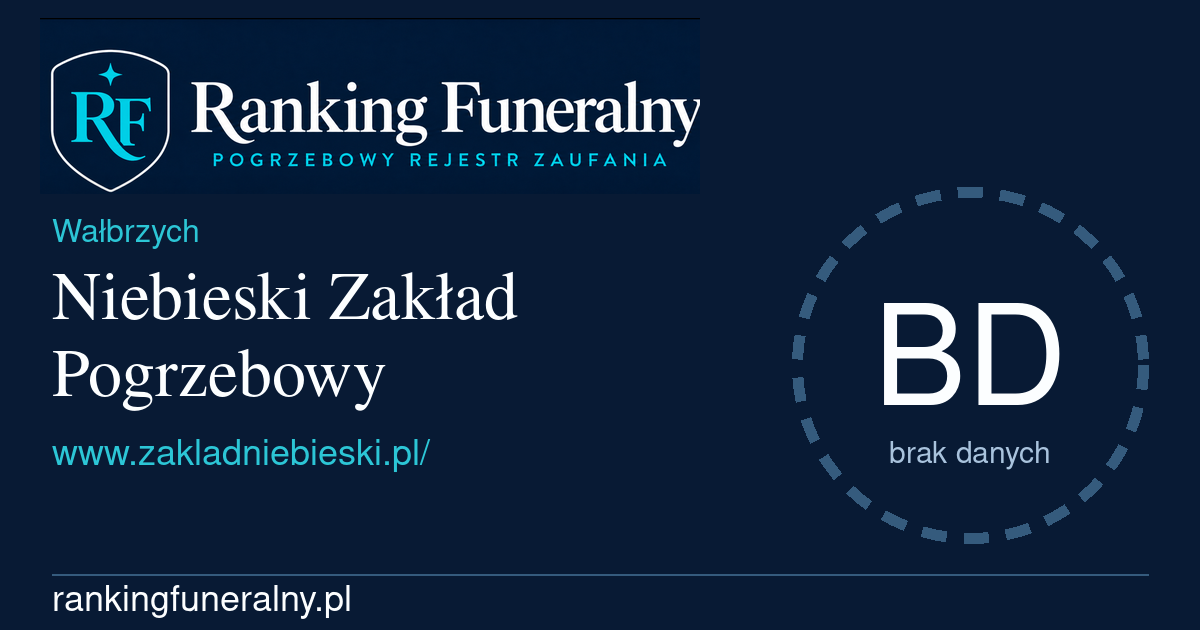Niebieski Zakład Pogrzebowy - badge poziomy