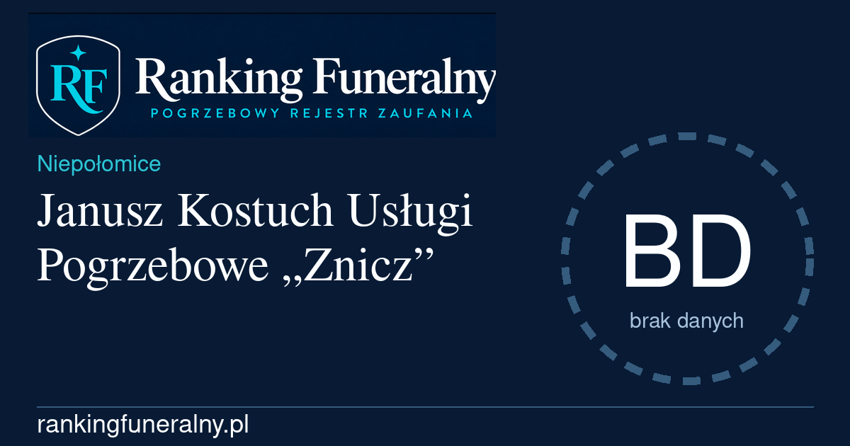 Janusz Kostuch Usługi Pogrzebowe „Znicz” - badge poziomy