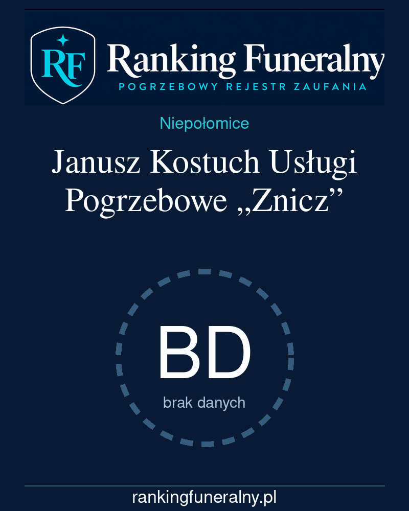 Janusz Kostuch Usługi Pogrzebowe „Znicz” - badge pionowy