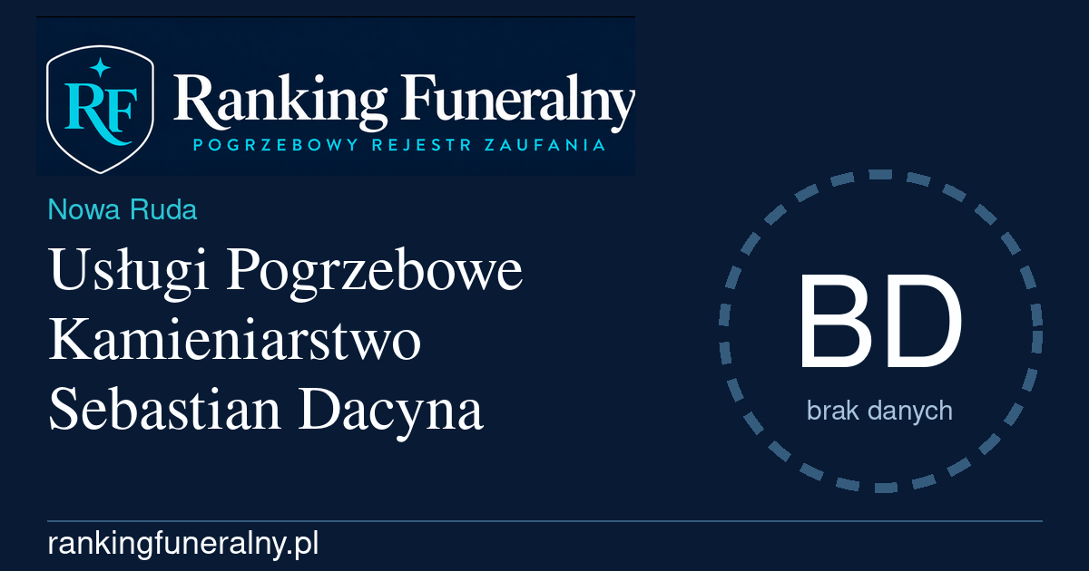 Usługi Pogrzebowe Kamieniarstwo Sebastian Dacyna - badge poziomy