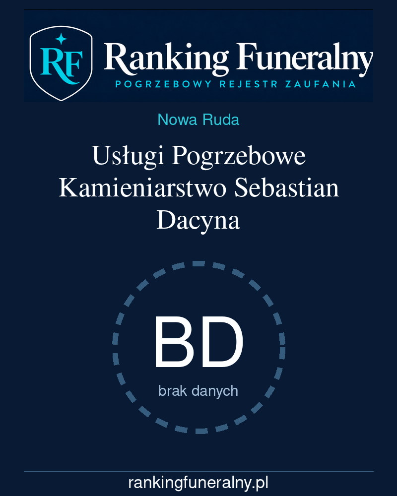 Usługi Pogrzebowe Kamieniarstwo Sebastian Dacyna - badge pionowy