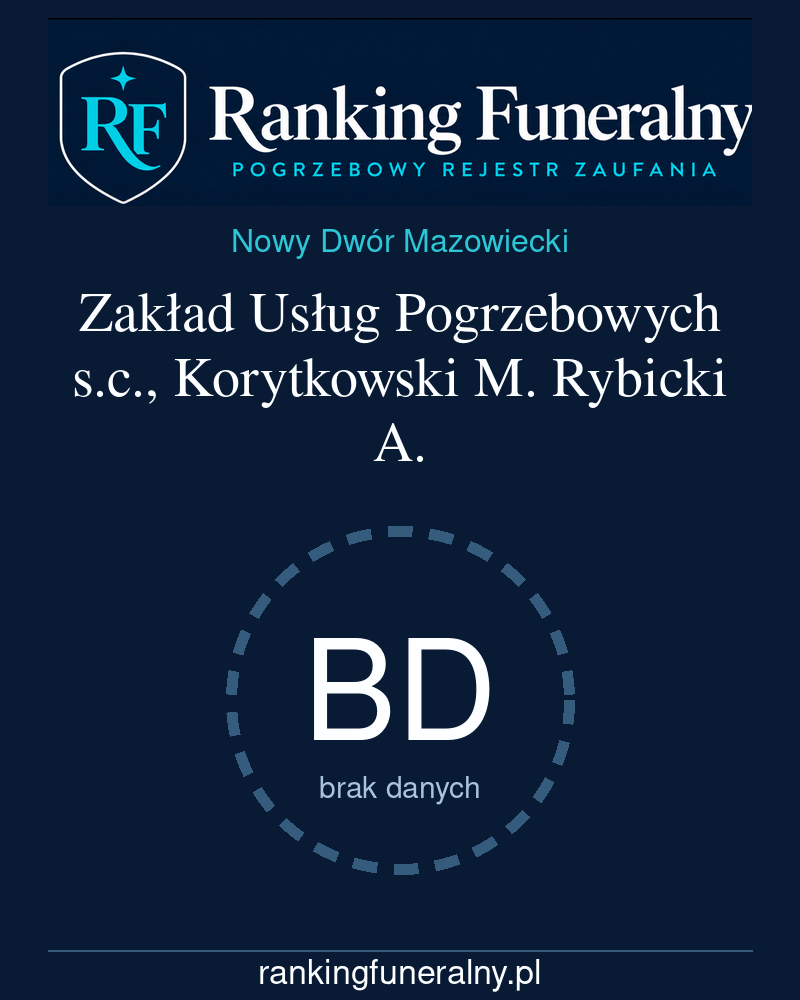 Zakład Usług Pogrzebowych s.c., Korytkowski M. Rybicki A. - badge pionowy
