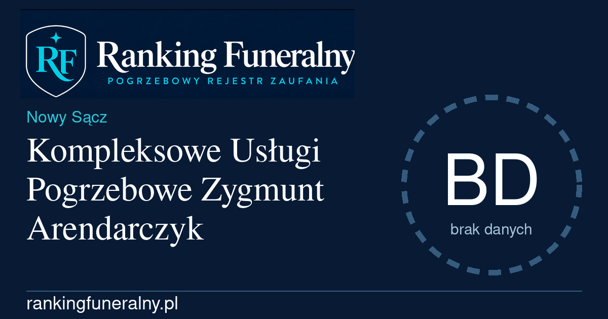 Kompleksowe Usługi Pogrzebowe Zygmunt Arendarczyk - badge poziomy