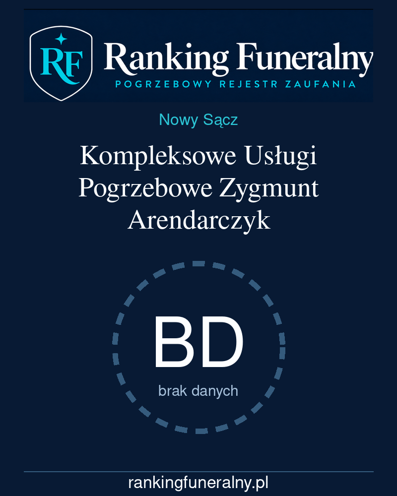 Kompleksowe Usługi Pogrzebowe Zygmunt Arendarczyk - badge pionowy