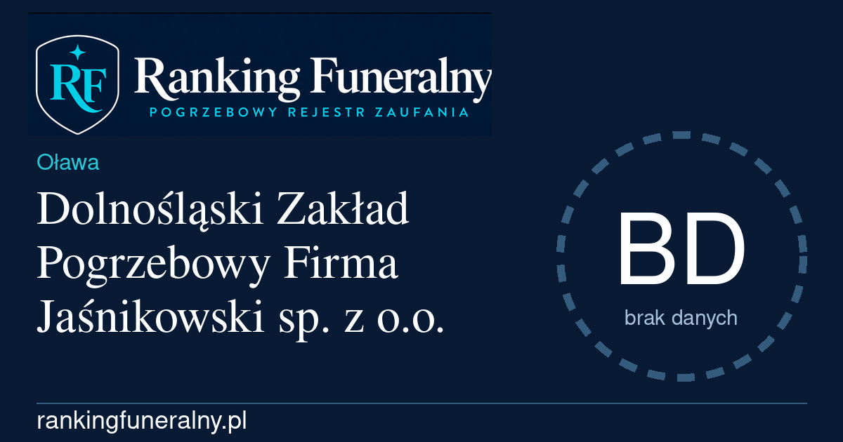 Dolnośląski Zakład Pogrzebowy Firma Jaśnikowski sp. z o.o. - badge poziomy