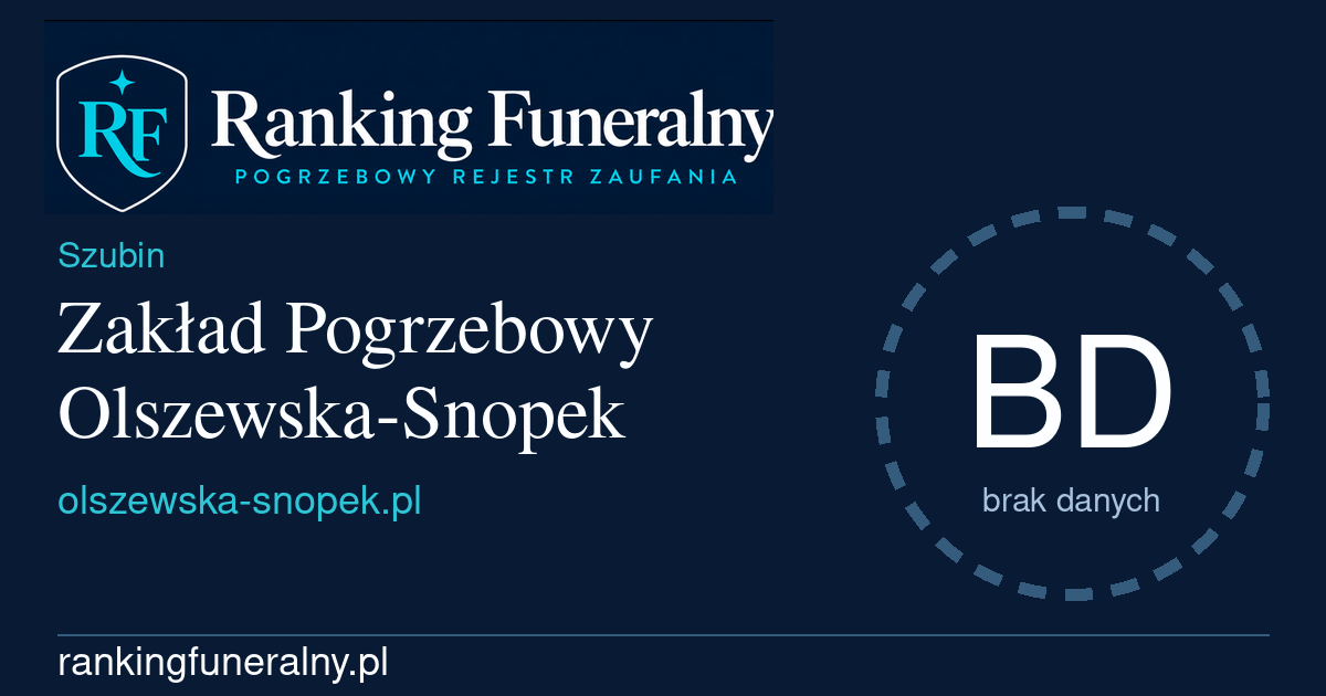 Zakład Pogrzebowy Olszewska-Snopek - badge poziomy