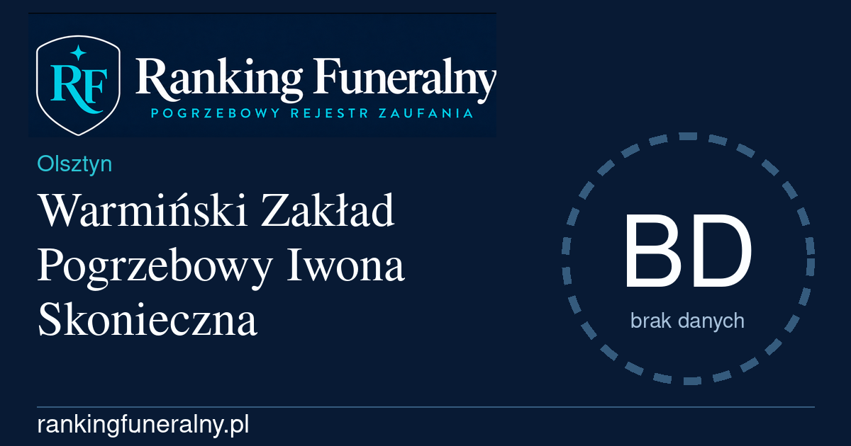 Warmiński Zakład Pogrzebowy Iwona Skonieczna - badge poziomy